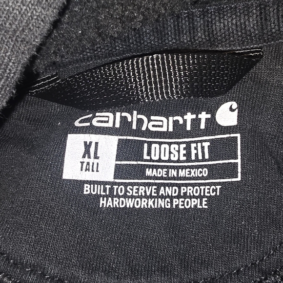 Carhartt Men's XL Tall Black Hoodie - Picture 4 of 6